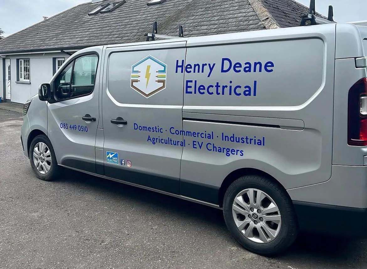 Henry Deane Electrical branded van in Bantry, West Cork